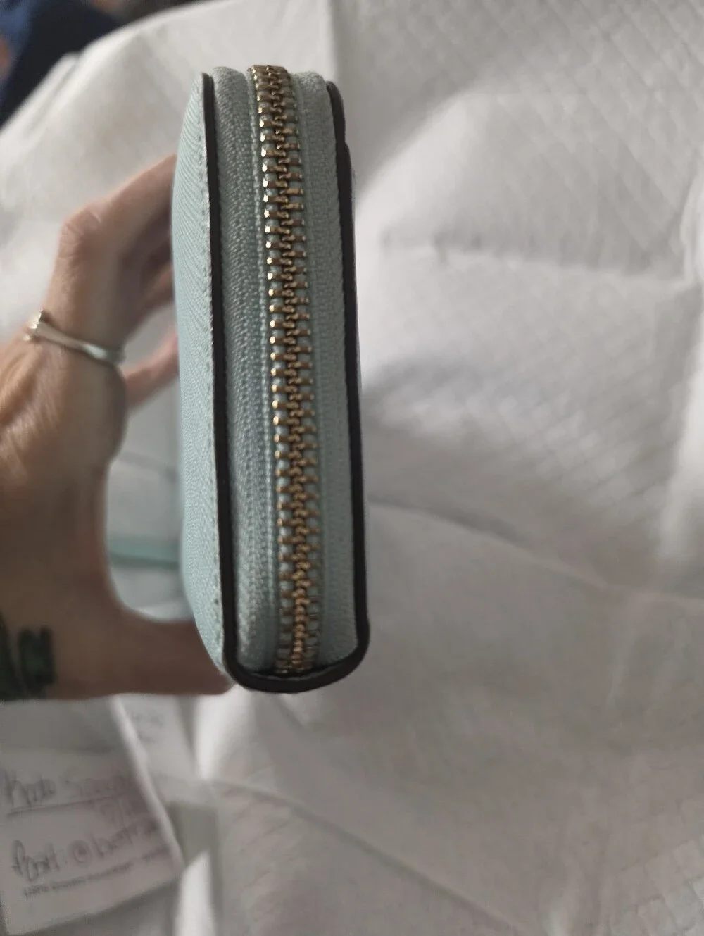 Kate Spade Crosshatched Saffiano Leather Long Zippy Continental Wallet